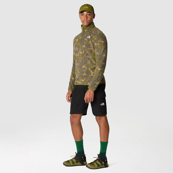 THE NORTH FACE MEN'S 100 GLACIER PRINTED 1/4 ZIP